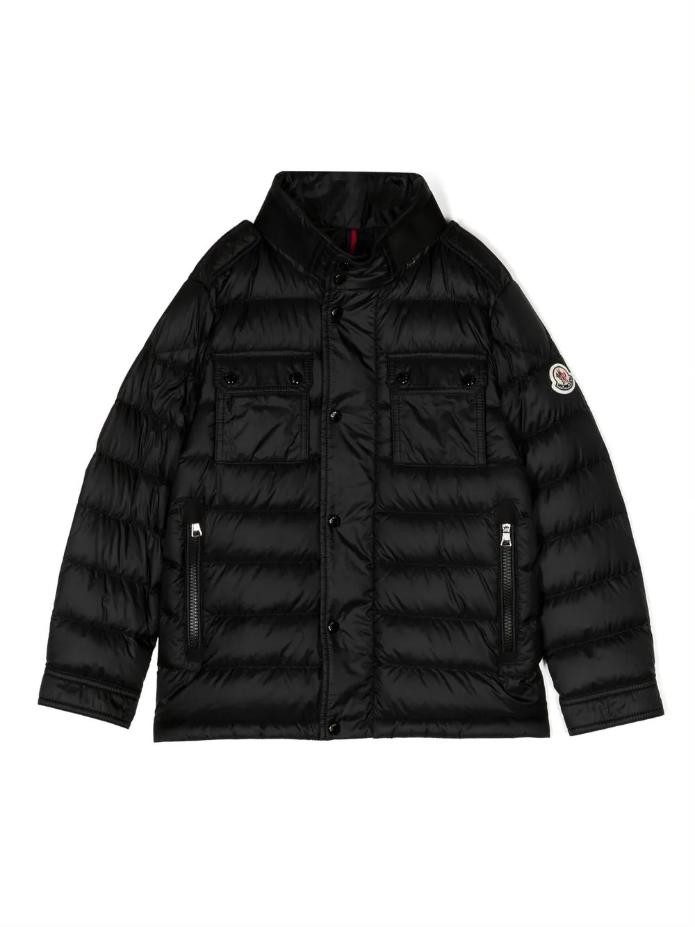 

Moncler Enfant logo-patch padded jacket - Black