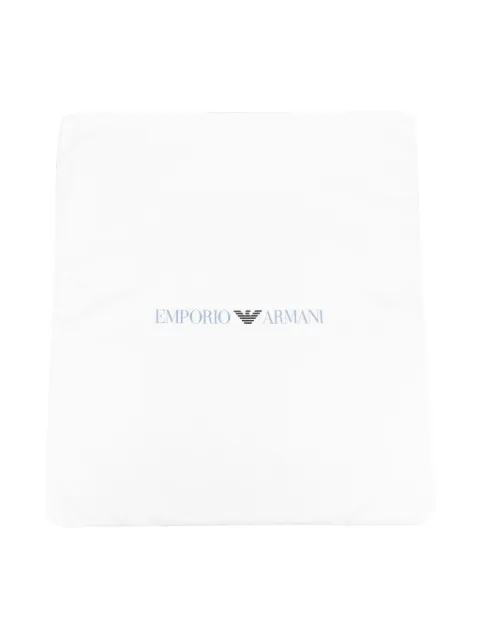 Emporio Armani Kids Manta de algodão com logo