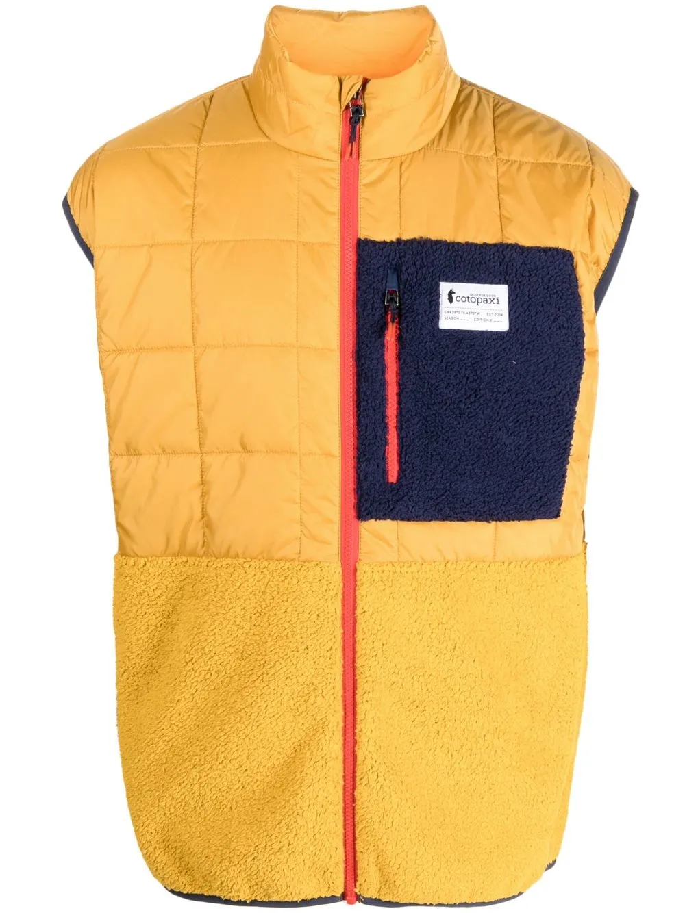 COTOPAXI Gilet imbottito con applicazione - Giallo
