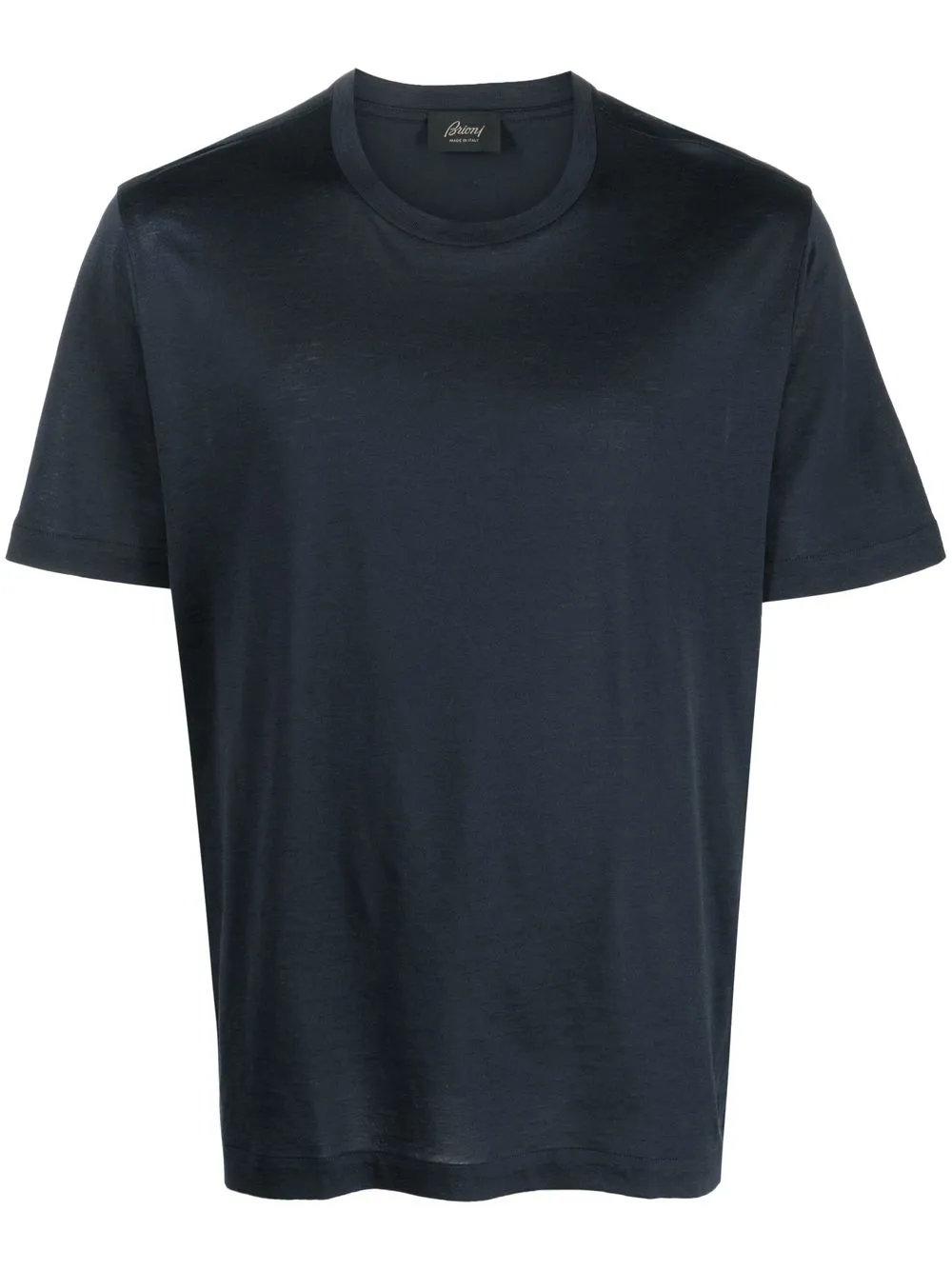 brioni t-shirt en coton à col rond - bleu