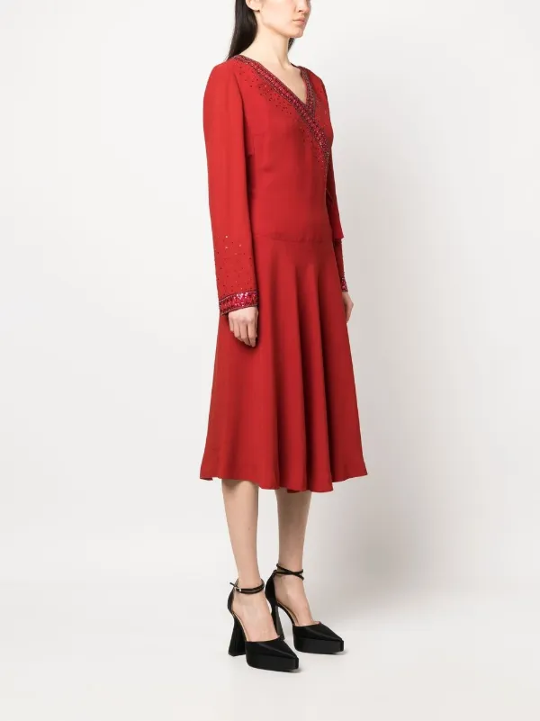 Vintage Cult 1980s sequin-embellished Silk Dress