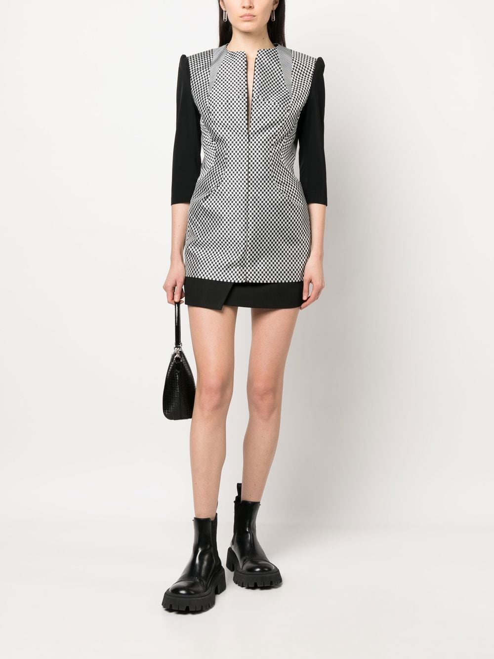 Image 2 of Junya Watanabe Comme des Garçons Pre-Owned 2000s checkerboard-print jacket