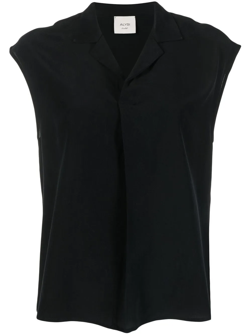 

Alysi sleeveless silk blouse - Black