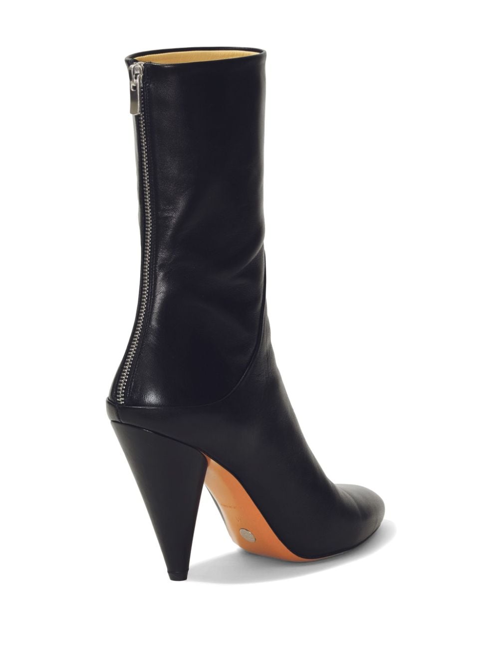 Shop Proenza Schouler Cone 85mm Leather Ankle Boots In Schwarz