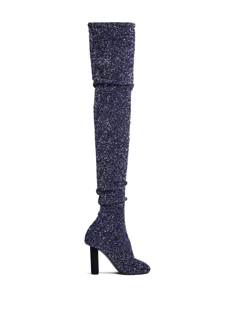 Proenza Schouler Glint 100mm Sequin-embellished Knitted Botos In Blue