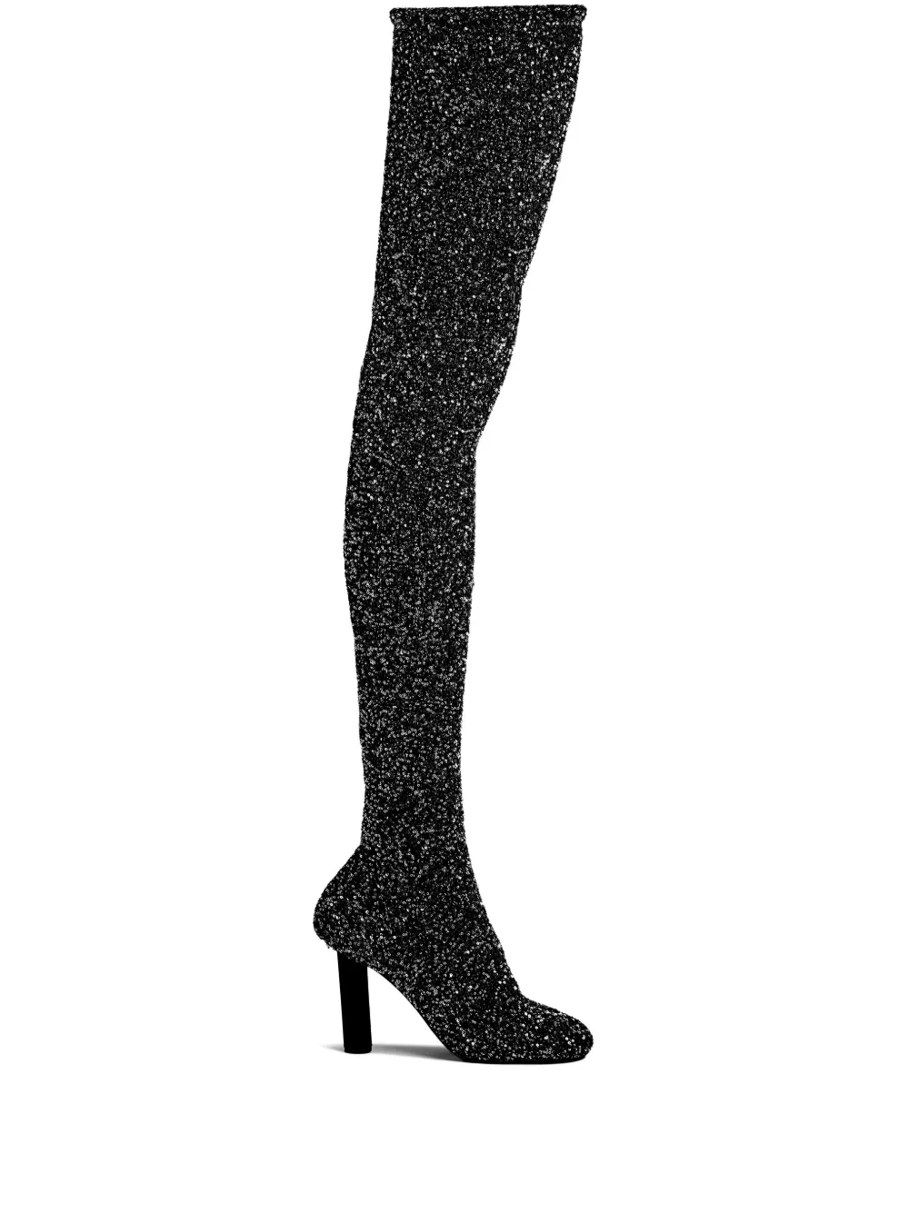 White glitter thigh high on sale boots