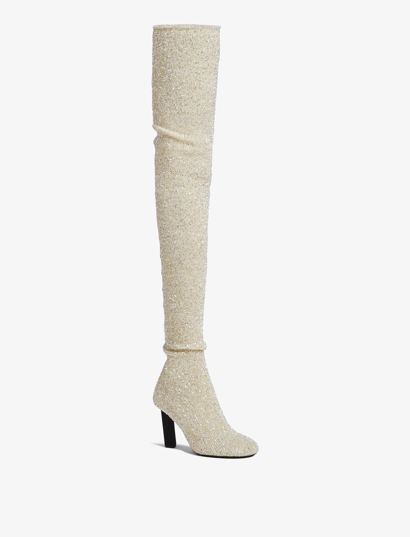 Glint Over The Knee Knit Boots #1