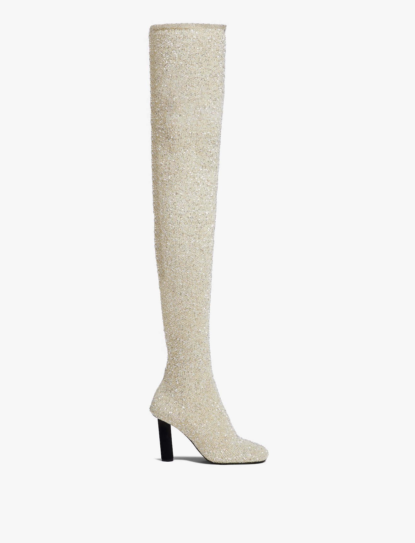 Glint Over The Knee Knit Boots #3