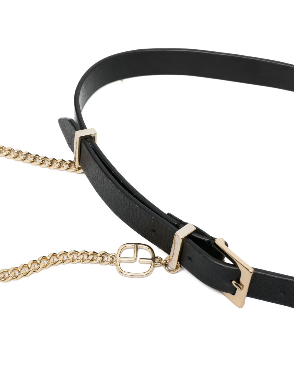 Shop Claudie Pierlot Chain-link Detail Belt In Black