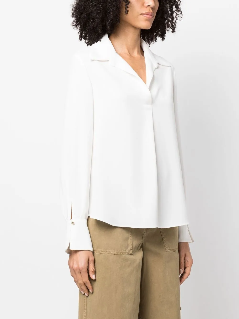 Shop Claudie Pierlot Short-button-up Blouse In Neutrals