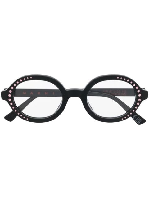 Marni Eyewear JXR Nakagin crystal-embellished glasses