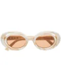 Marni Eyewear Zyon Canyon oval-frame sunglasses - Neutrals