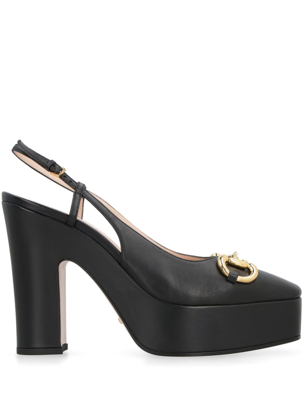 Leather platform pump gucci best sale