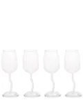 Seletti set of four wine glasses - White