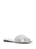 FENDI crystal-embellished leather sandals - Silver