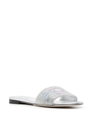 Embellished leather sandals クリスタル サンダル 19760318_50331431_322.jpg