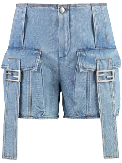 FENDI shorts de mezclilla con bolsillos