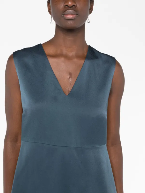 Jil Sander V-neck Tank Top | Blue | FARFETCH AO