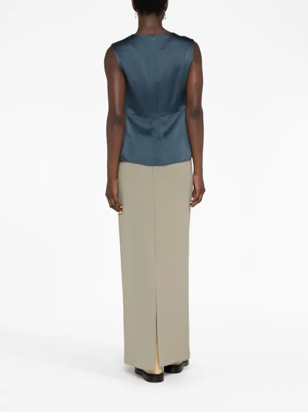 Jil Sander V-neck Tank Top | Blue | FARFETCH AO
