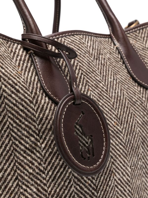 Polo Ralph Lauren Bellport herringbone-pattern Tote Bag - Farfetch