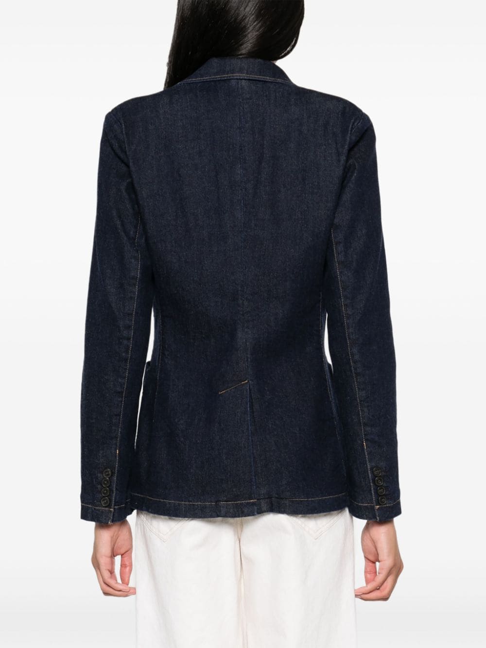 Shop Polo Ralph Lauren Single-breasted Denim Blazer In Blue