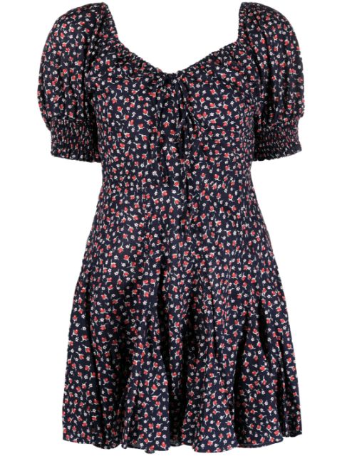 Polo Ralph Lauren floral-print puff-sleeve minidress Women