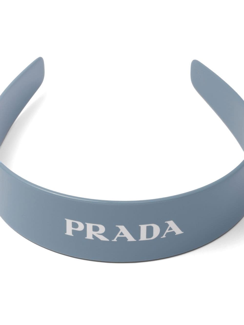Shop Prada Logo-print Headband In Blue