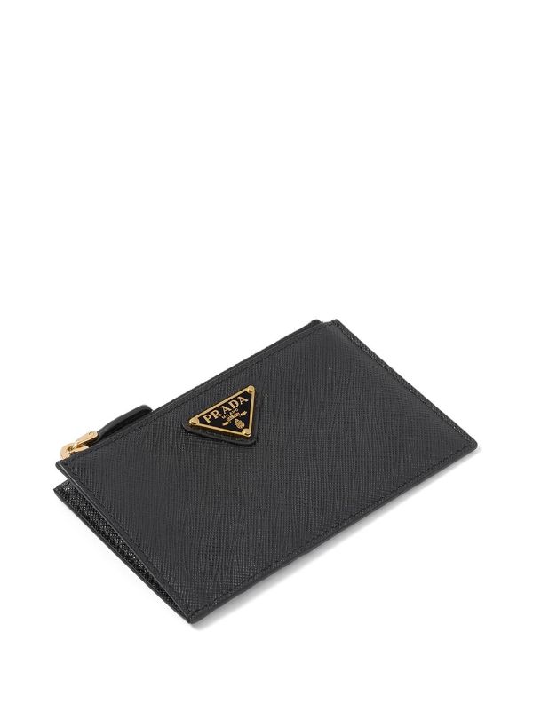 Prada - Women's Saffiano Leather Card Holder Wallet - Black