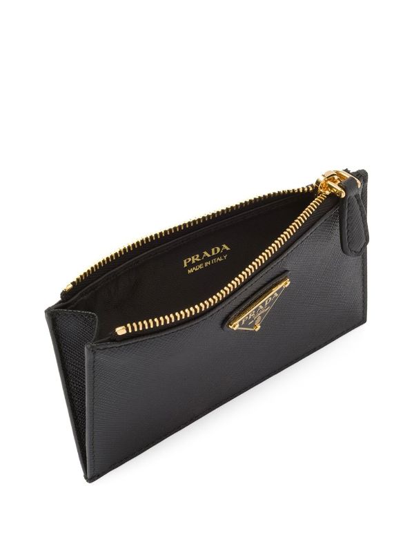 Prada - Women's Saffiano Leather Card Holder Wallet - Black