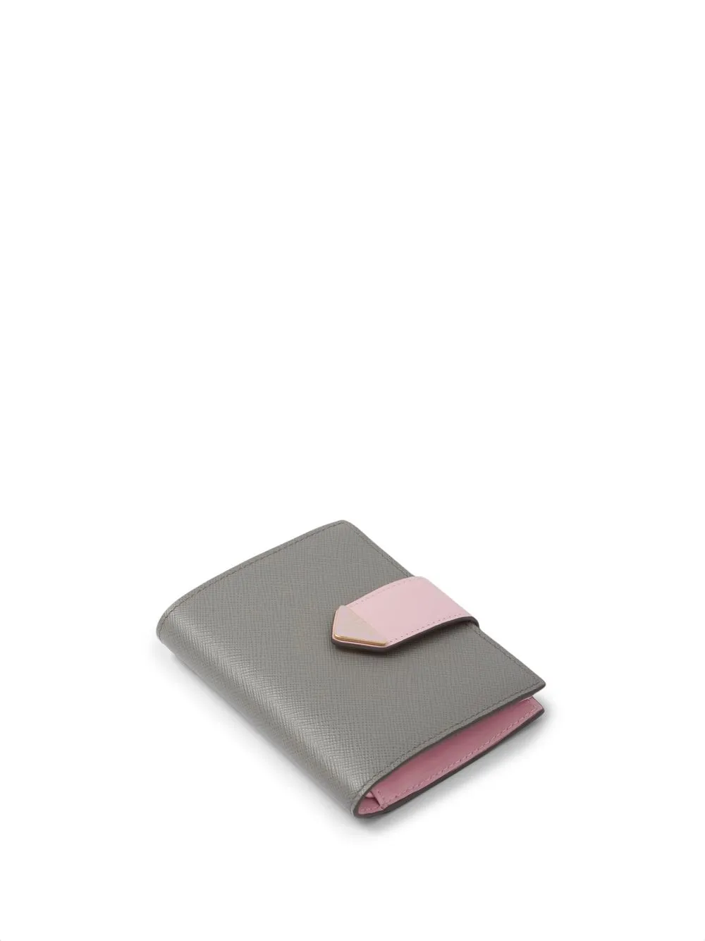 Small Strap Wallet Essentials in Bicolour Grained Calfskin