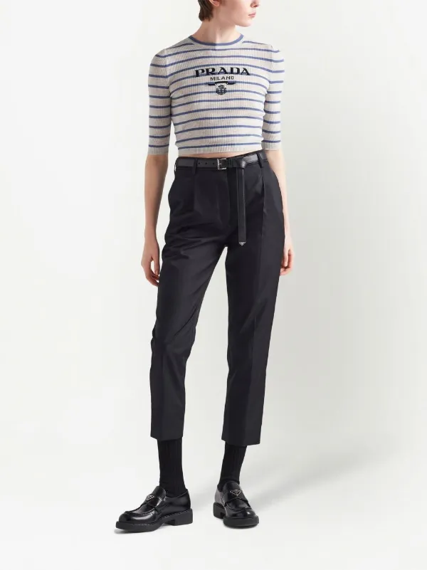 Prada Re-Nylon Cropped Trousers - Farfetch