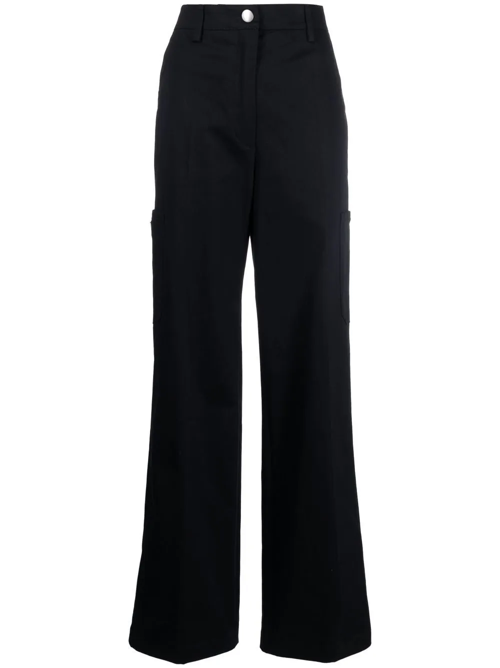 

Prada triangle-patch straight-leg trousers - Black