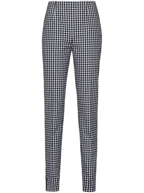 Prada gingham-check trousers