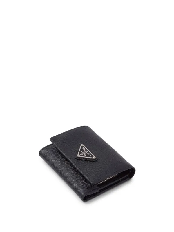 Prada Triangle Logo Leather Wallet - Farfetch