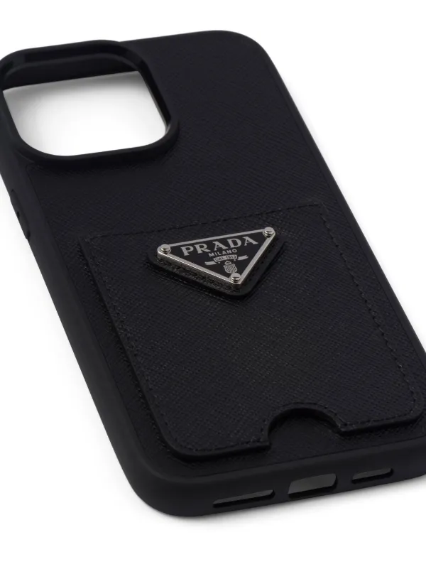 Prada iPhone 14 Pro Max Leather Case - Farfetch