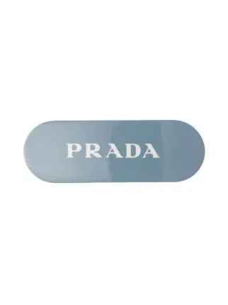 PRADA ヘアピン ブルー　ヘアクリップ 未使用美品】PRADA ヘアクリップ パステルブルー 箱付 - メルカリ