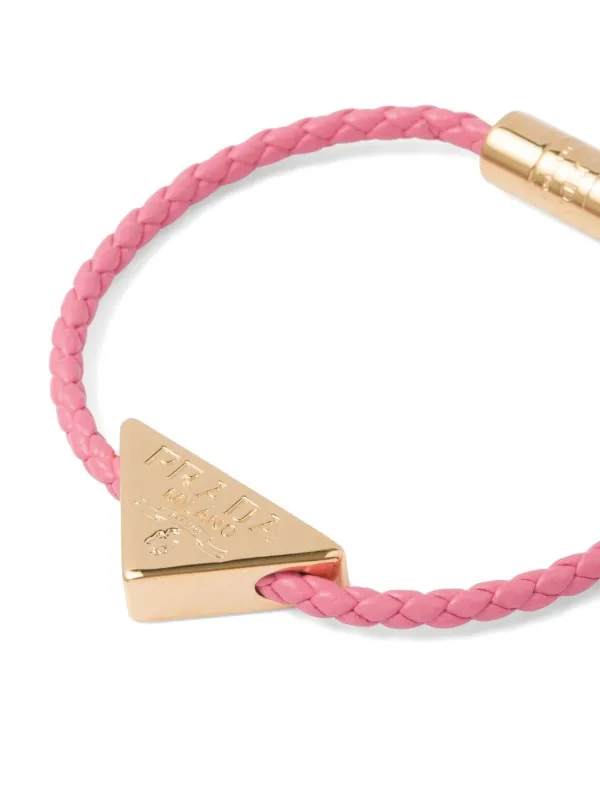 Prada braided deals leather bracelet