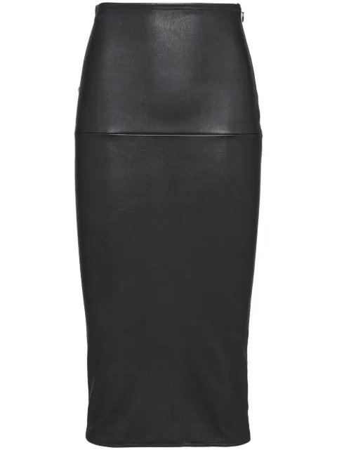 Prada nappa-leather pencil skirt