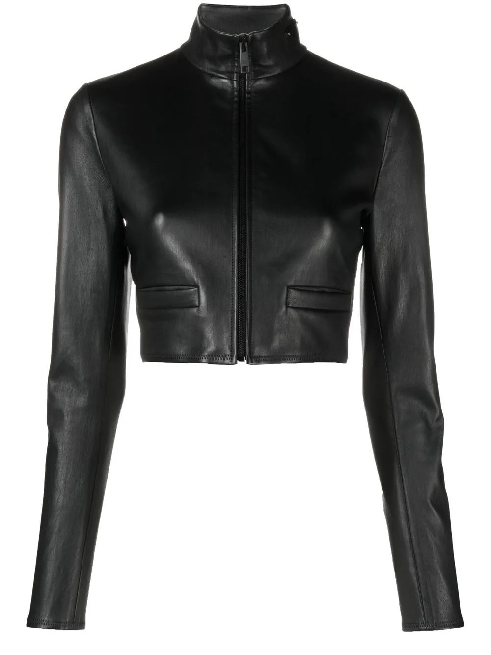 

Prada cropped nappa leather jacket - Black