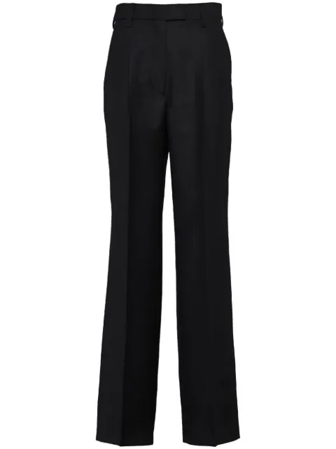 Prada triangle-logo kid-mohair trousers