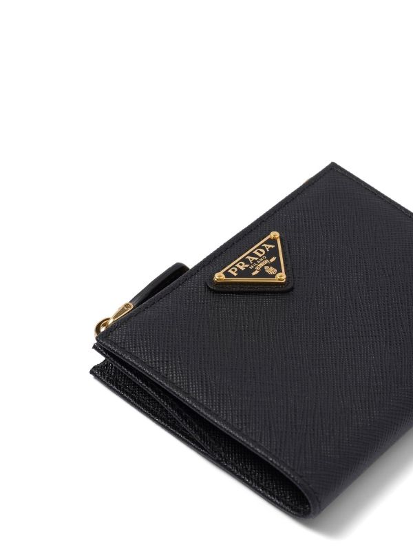 Black Small Saffiano Leather Wallet