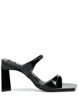 Toga Pulla スタッズトリム レザーサンダル | ブラック | FARFETCH JP