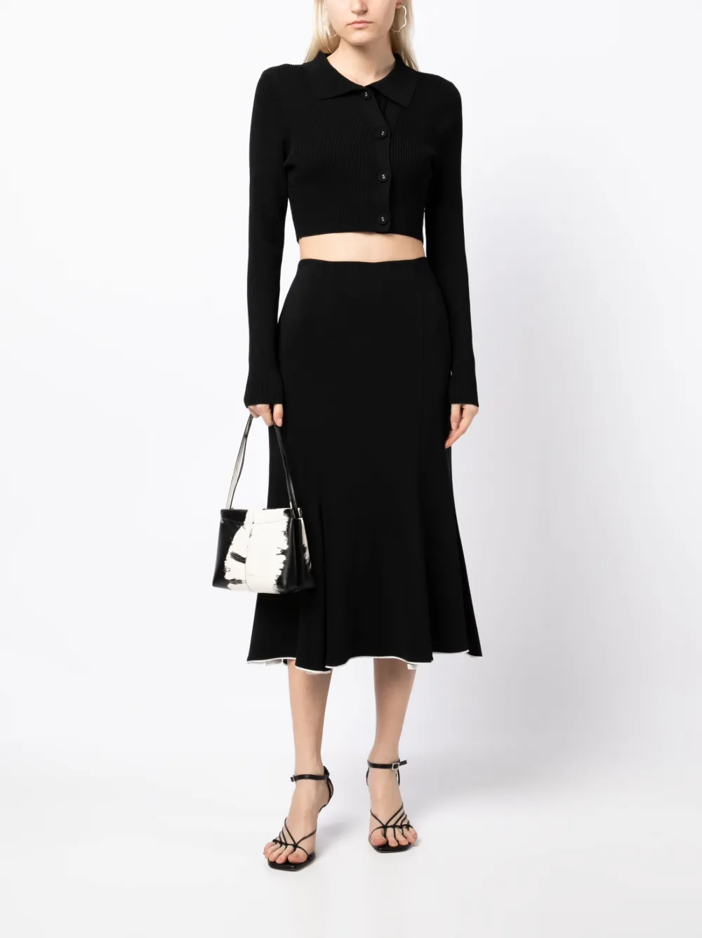 Christopher Esber Cropped vest - Zwart