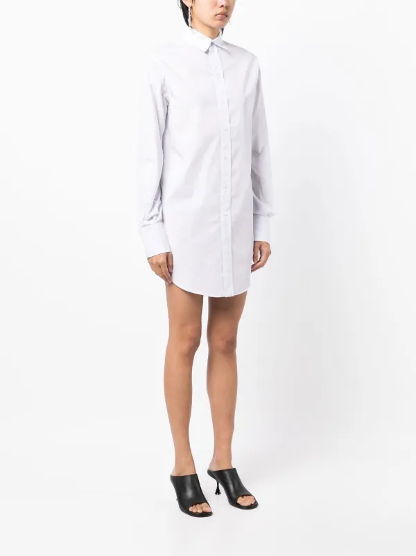 SA SU PHI Oversized Striped Shirt Dress White FARFETCH IN