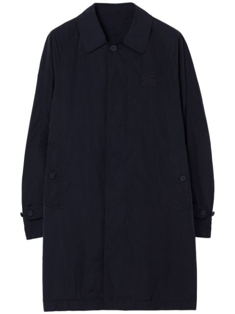 Burberry single-breasted logo patch coat Men