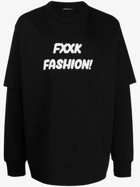Ground Zero slogan-print double-sleeved T-shirt