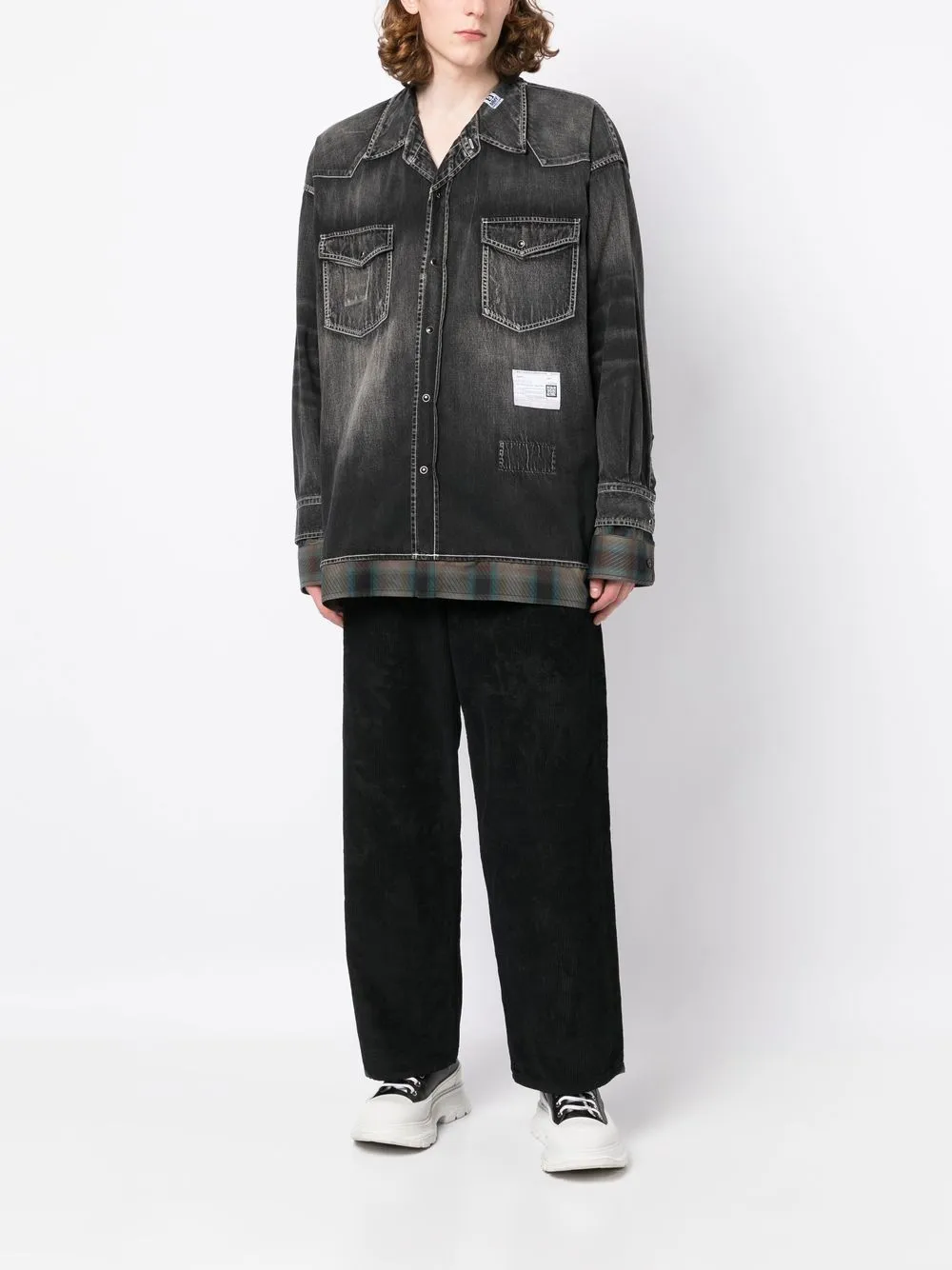 Maison Mihara Yasuhiro Denim overhemd - Zwart