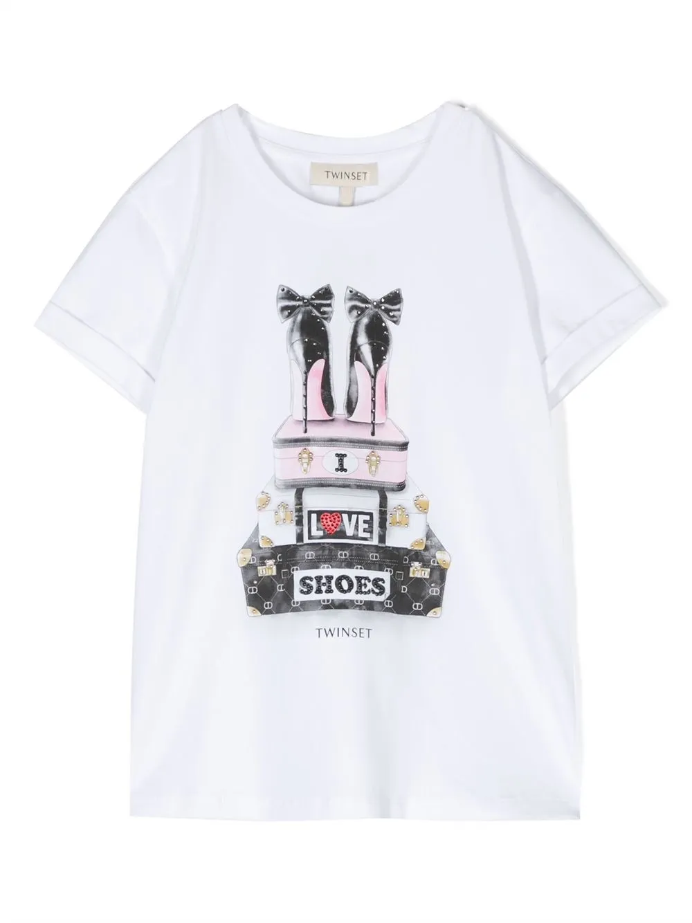 

TWINSET Kids graphic-print short-sleeve T-shirt - White