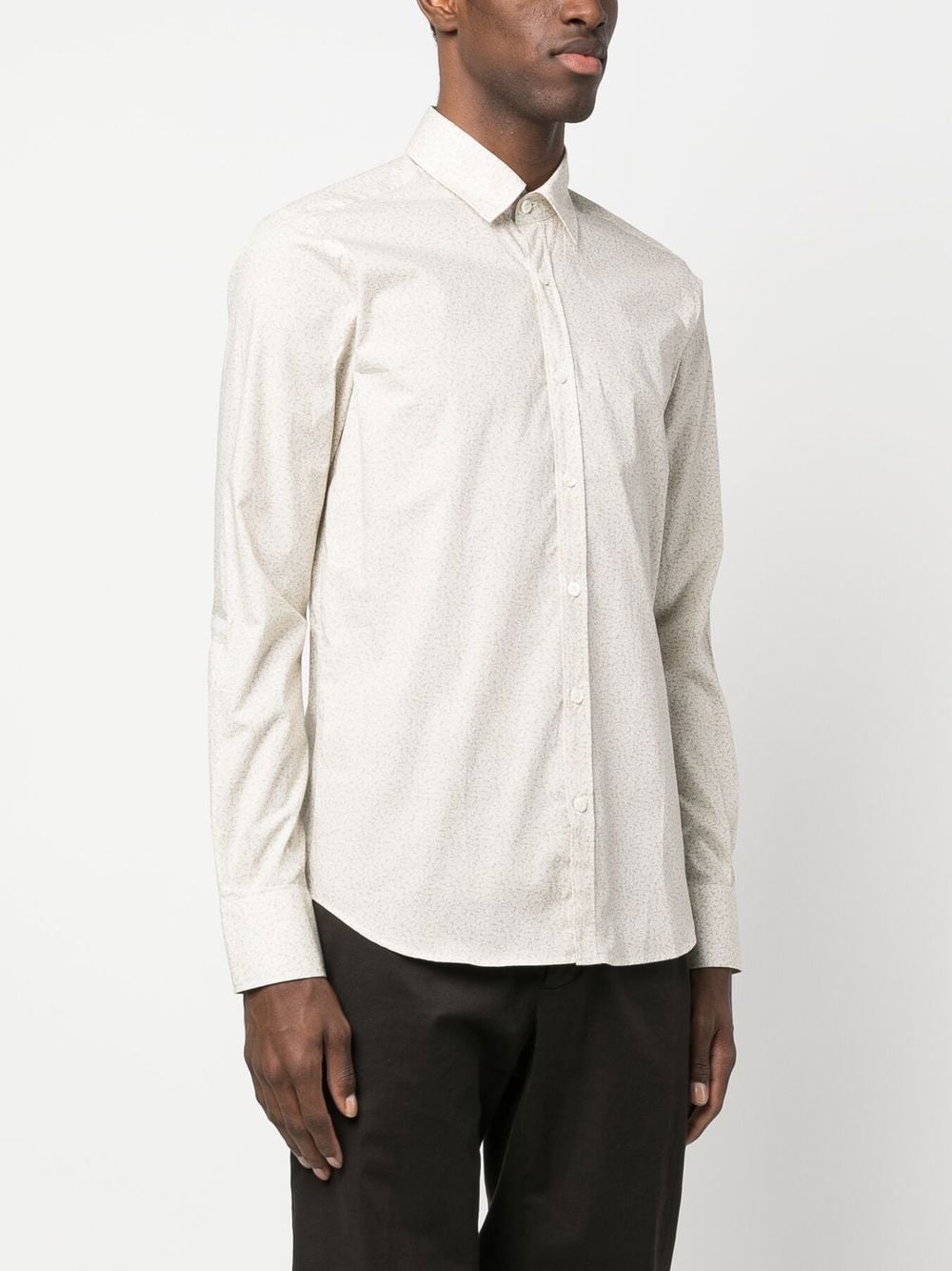 Shop Canali Plain Button-down Shirt In Nude