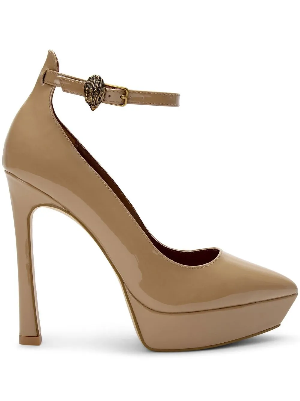 

Kurt Geiger London Shoreditch patent-finish platform pumps - Brown